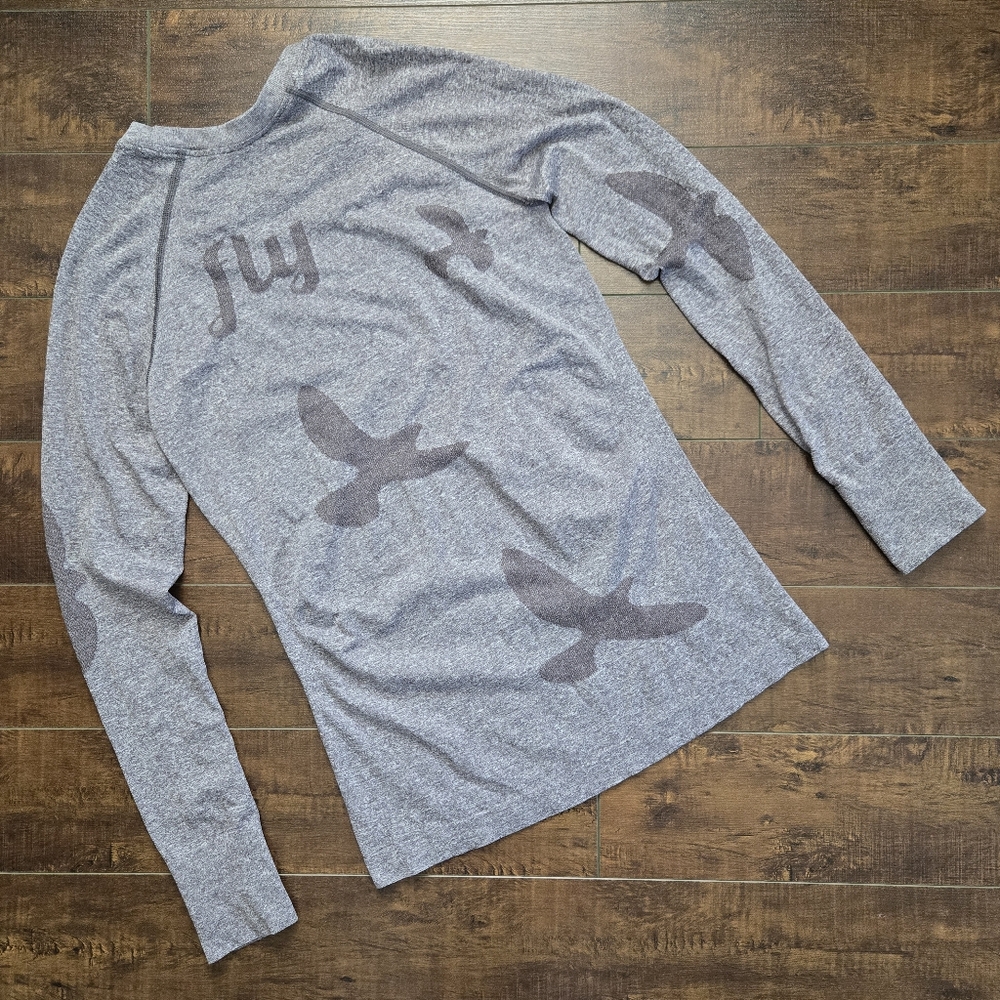 Oiselle Flyte Seamless Long Sleeve Gray Running Top Size Medium - Picture 9 of 12